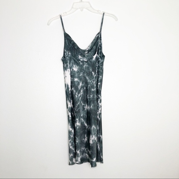 Olivaceous Slip Mini Dress Spaghetti Strap Drape Neck Tye Die Women’s Size Small - Picture 5 of 13